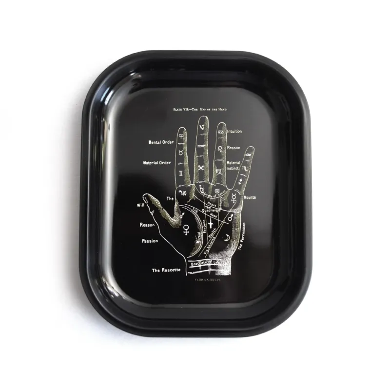 Metal Palmistry Trinket Tray