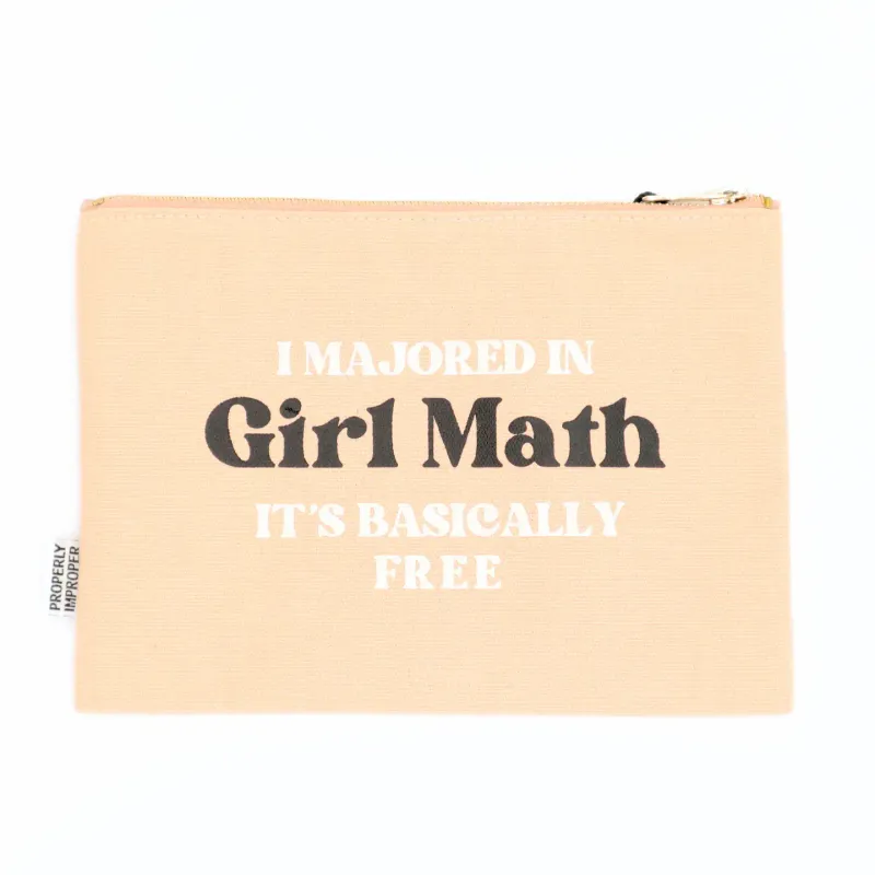 Girl Math Canvas Pouch