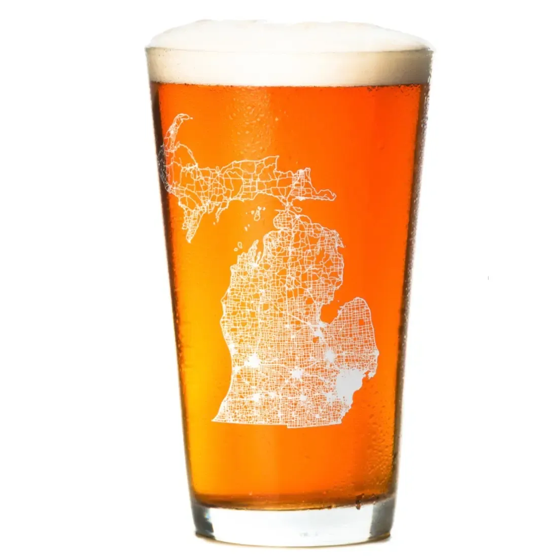 Michigan Map Pint Glass
