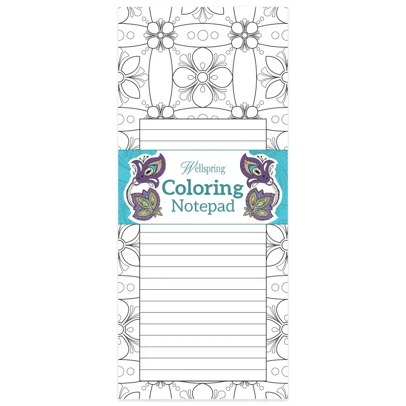 Floral Tiles Coloring Notepad