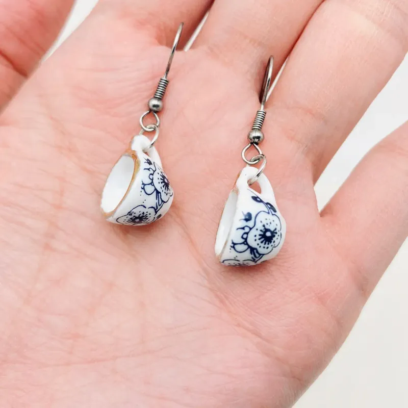 China Tea Cup Earrings