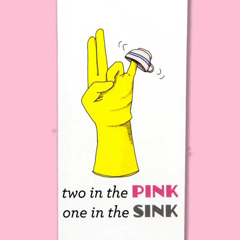 Two in the Pink Dishtowel 
