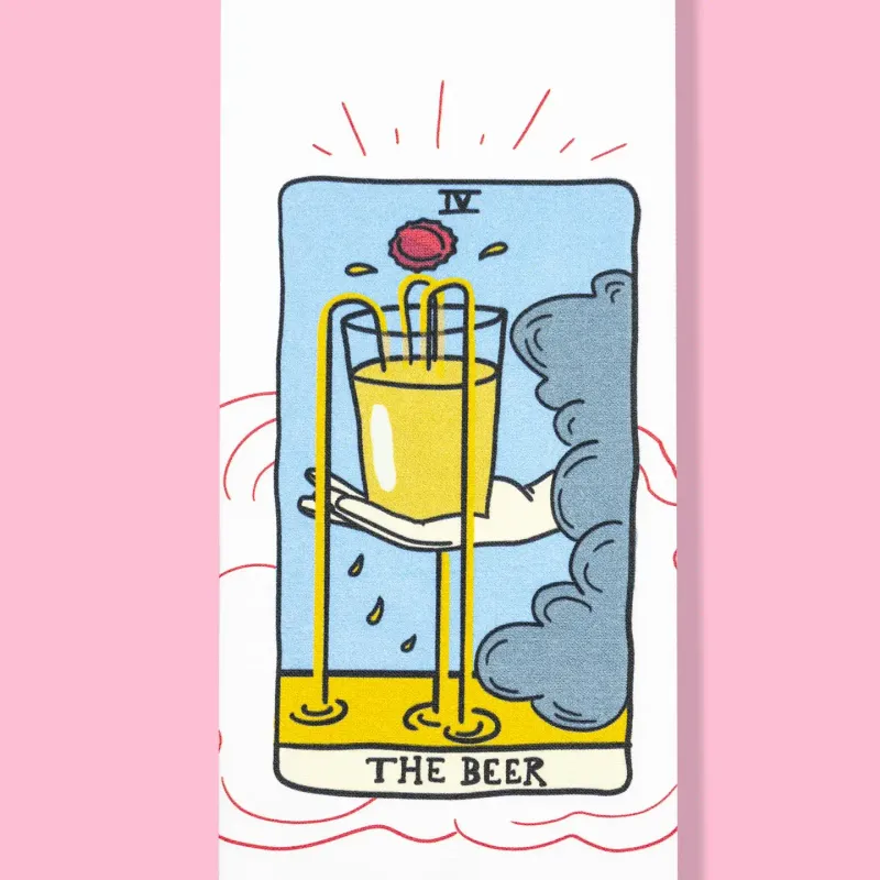 The Beer Tarot Dishtowel The Beer Tarot Dishtowel