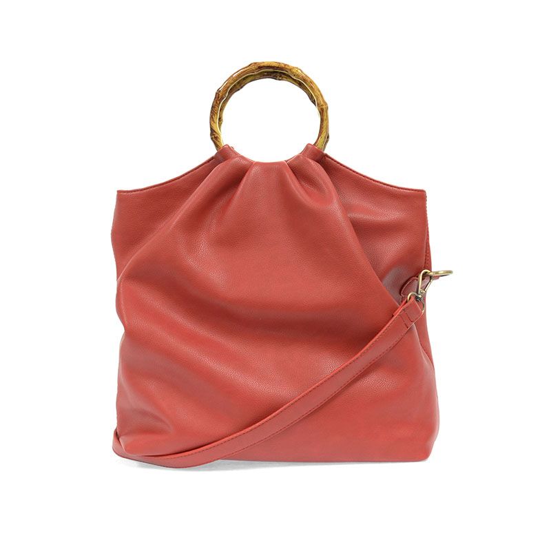 Joy Stacey Red Bamboo Tote