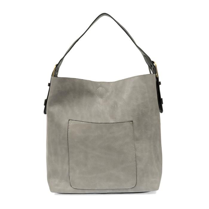 Joy Grey Hobo Black Handle
