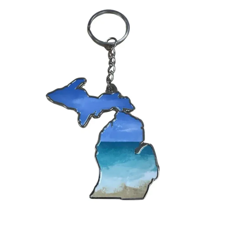 MI Watercolor Keychain