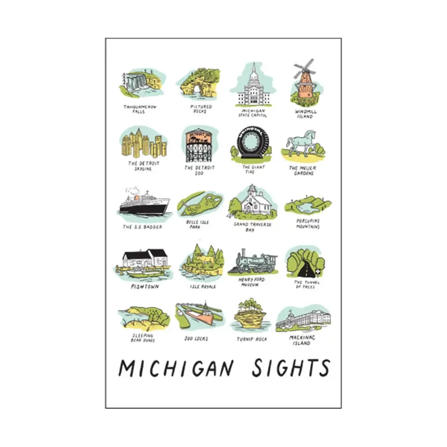 Michigan Sights Postcard