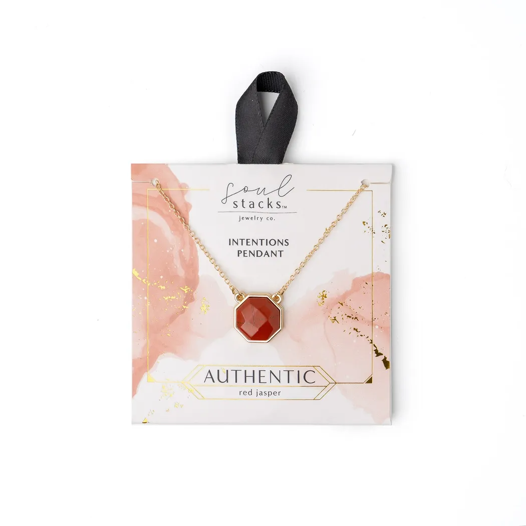 Authentic Pendant Red Jasper