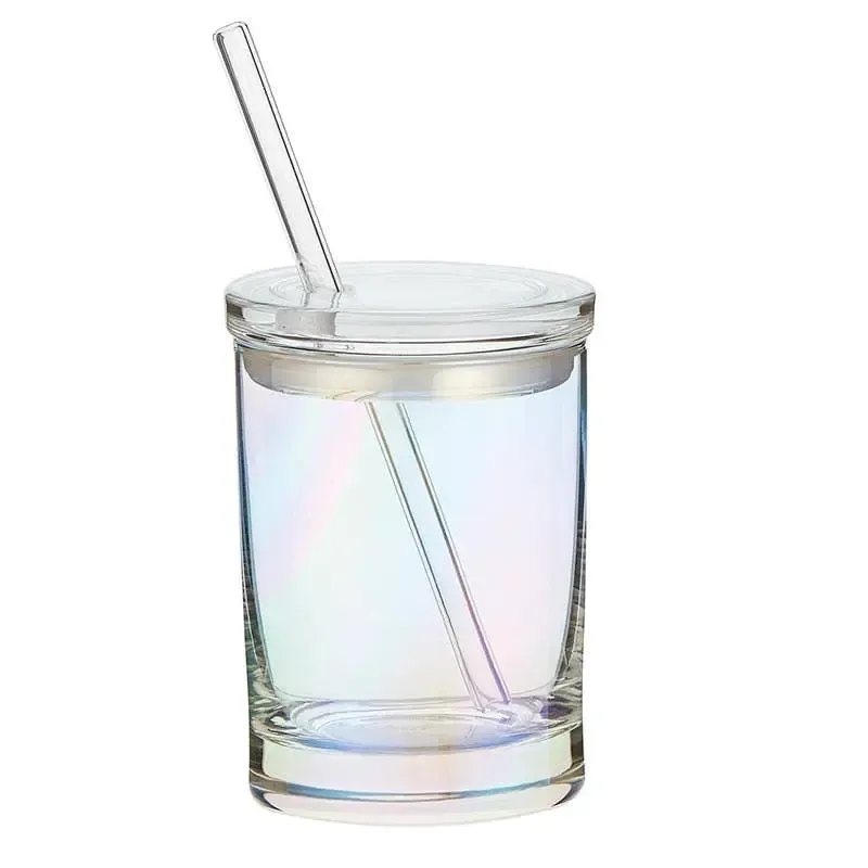 Iridescent Glass with Straw