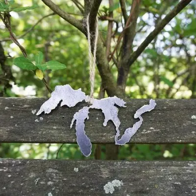 Michigan Great Lakes Steel Ornament