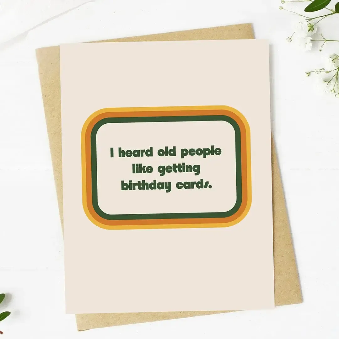 Old People Birthday Card