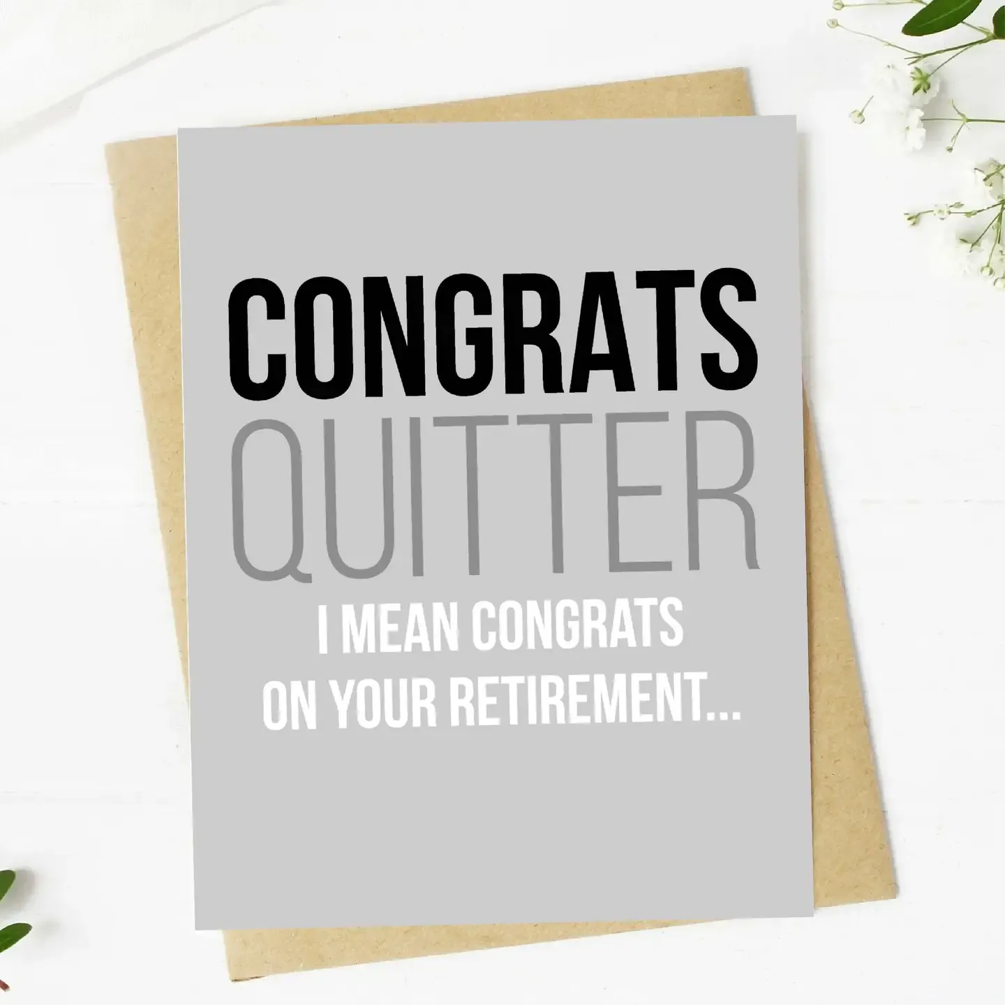 Congrats Quitters Card