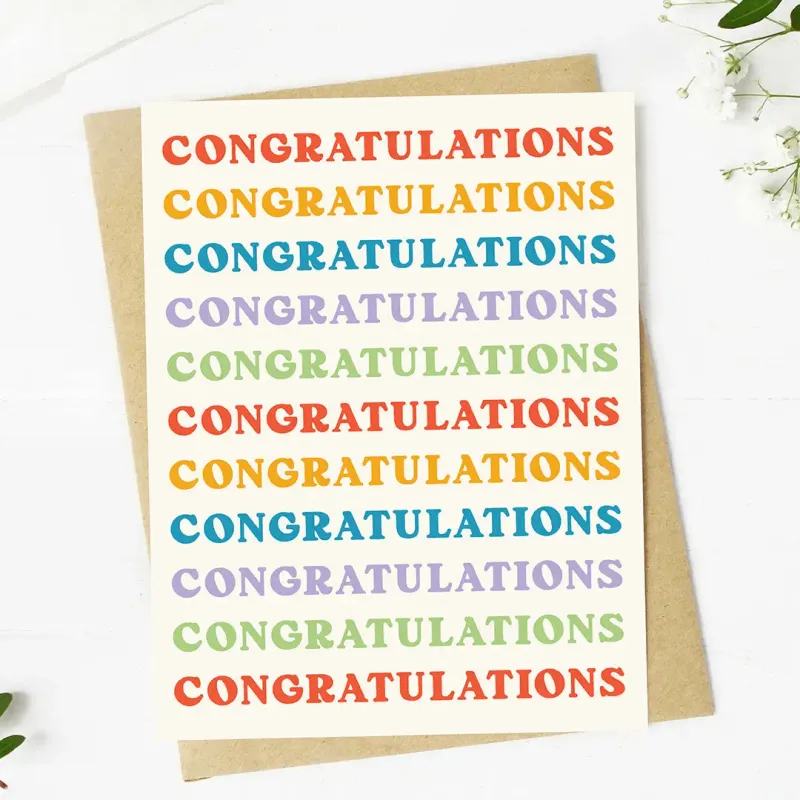 Congrats Multicolor Card