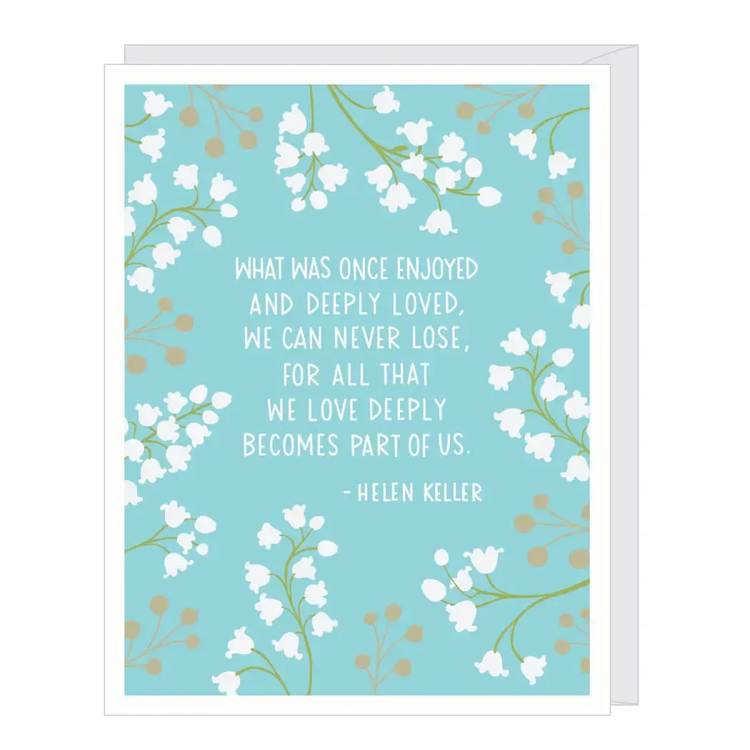 Helen Keller Sympathy Card