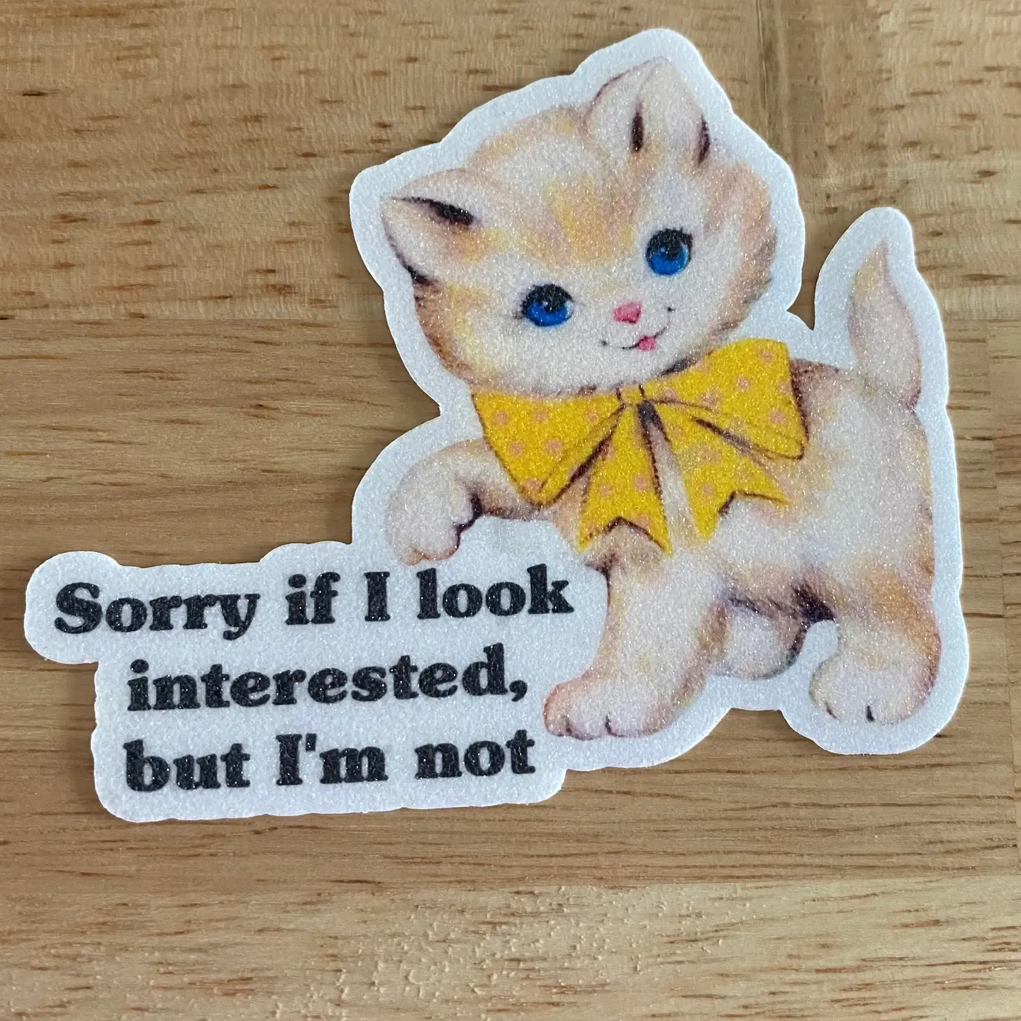 Not Interested Cat Sticker