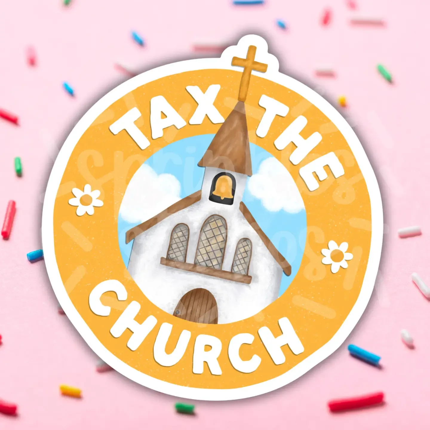 Tax the Church Sticker