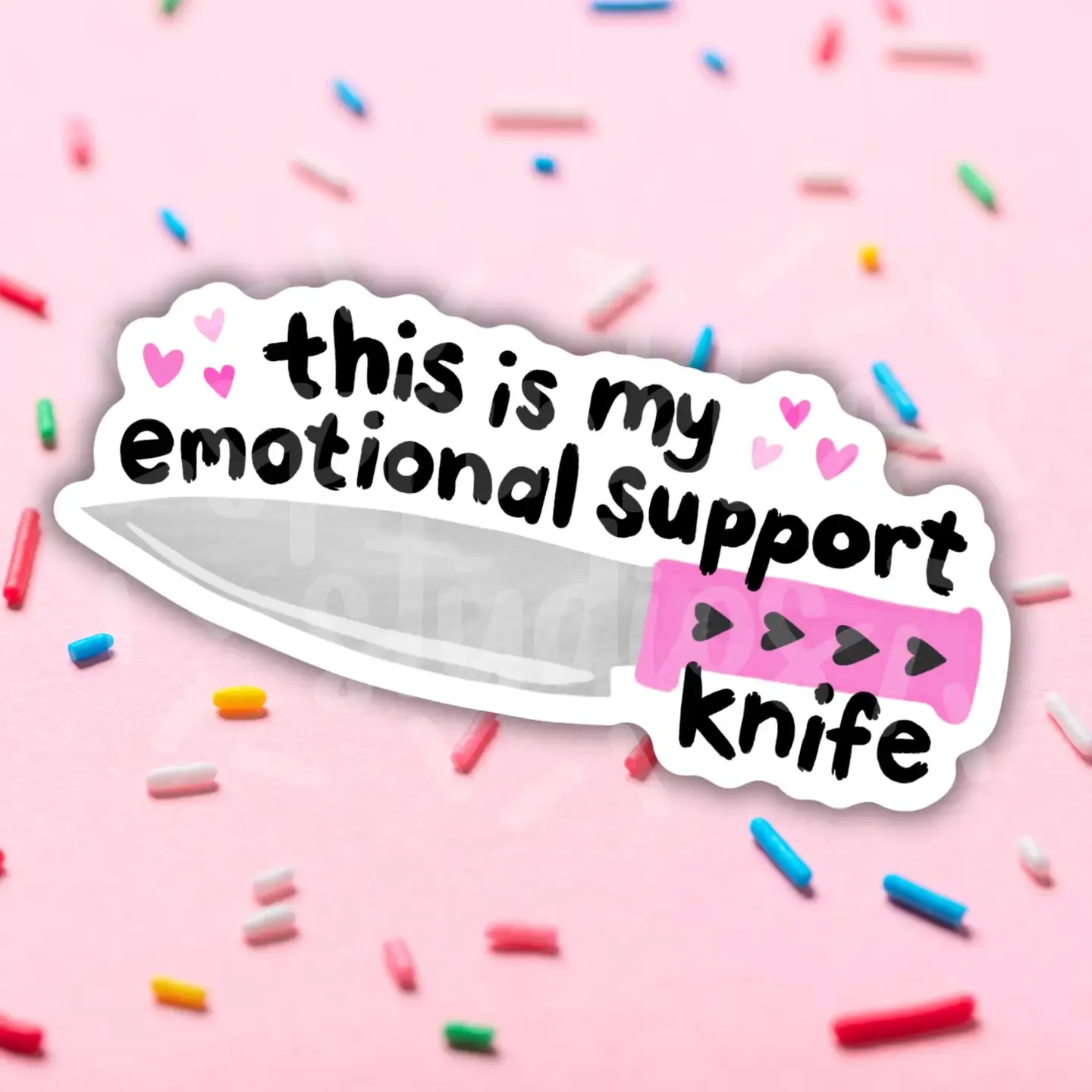 Emotional Support Knife Sticker