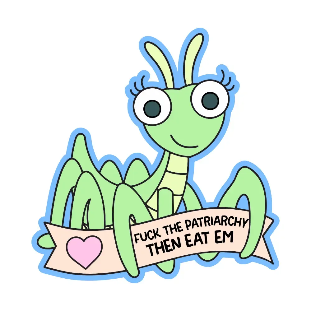 Fuck the Patriarchy, Eat Em Sticker