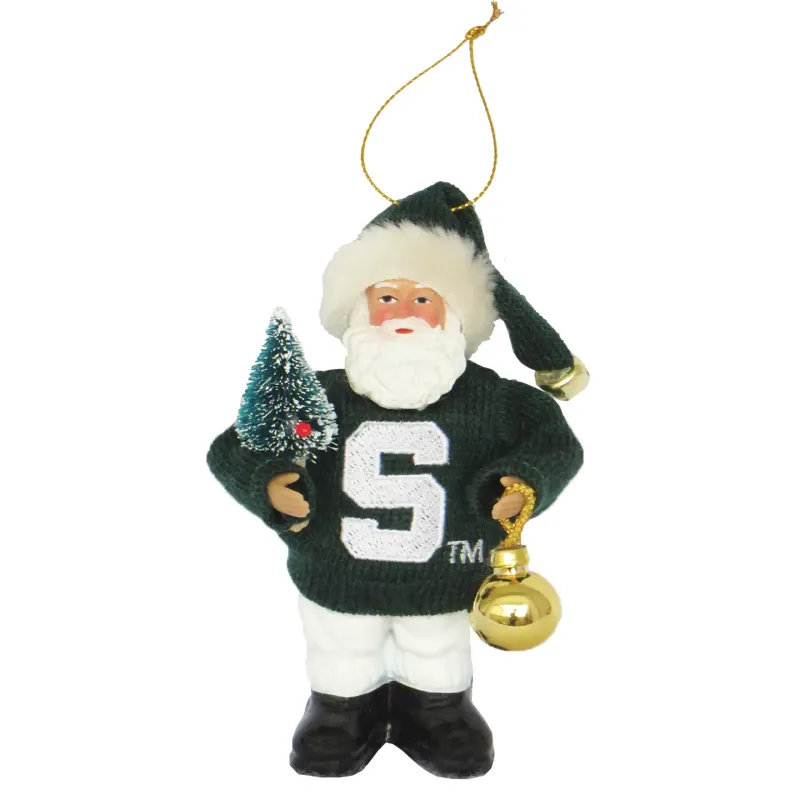 MSU Santa Ornament 