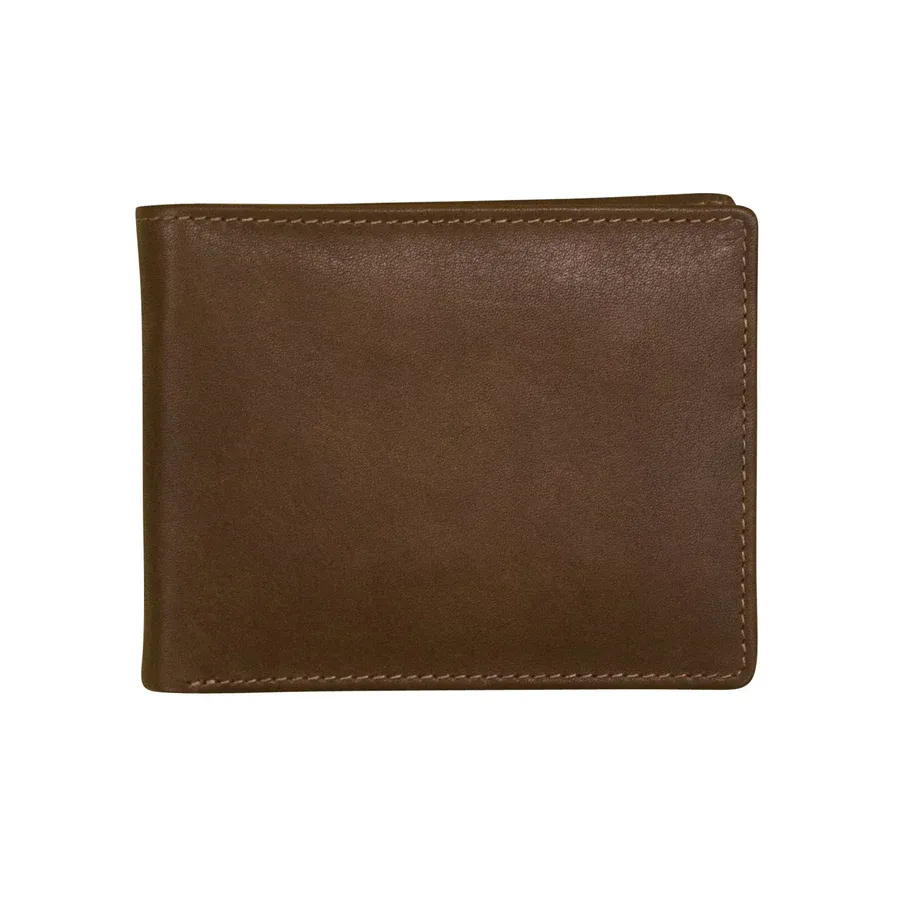 Rustic Bifold Wallet w/Center Flip