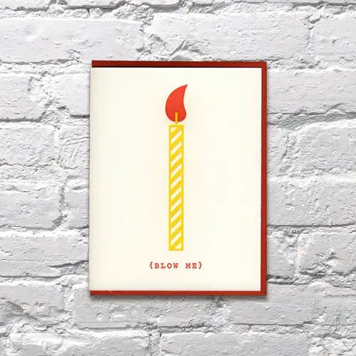 Blow Me Bday Card