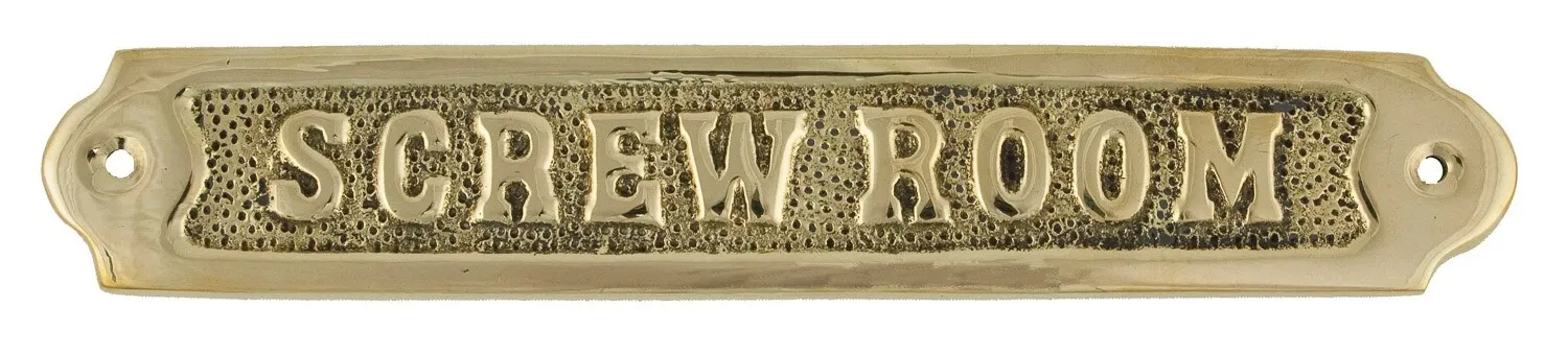 Brass Screw Room Sign
