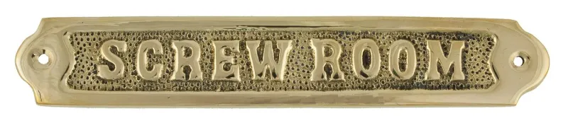 Brass Screw Room Sign