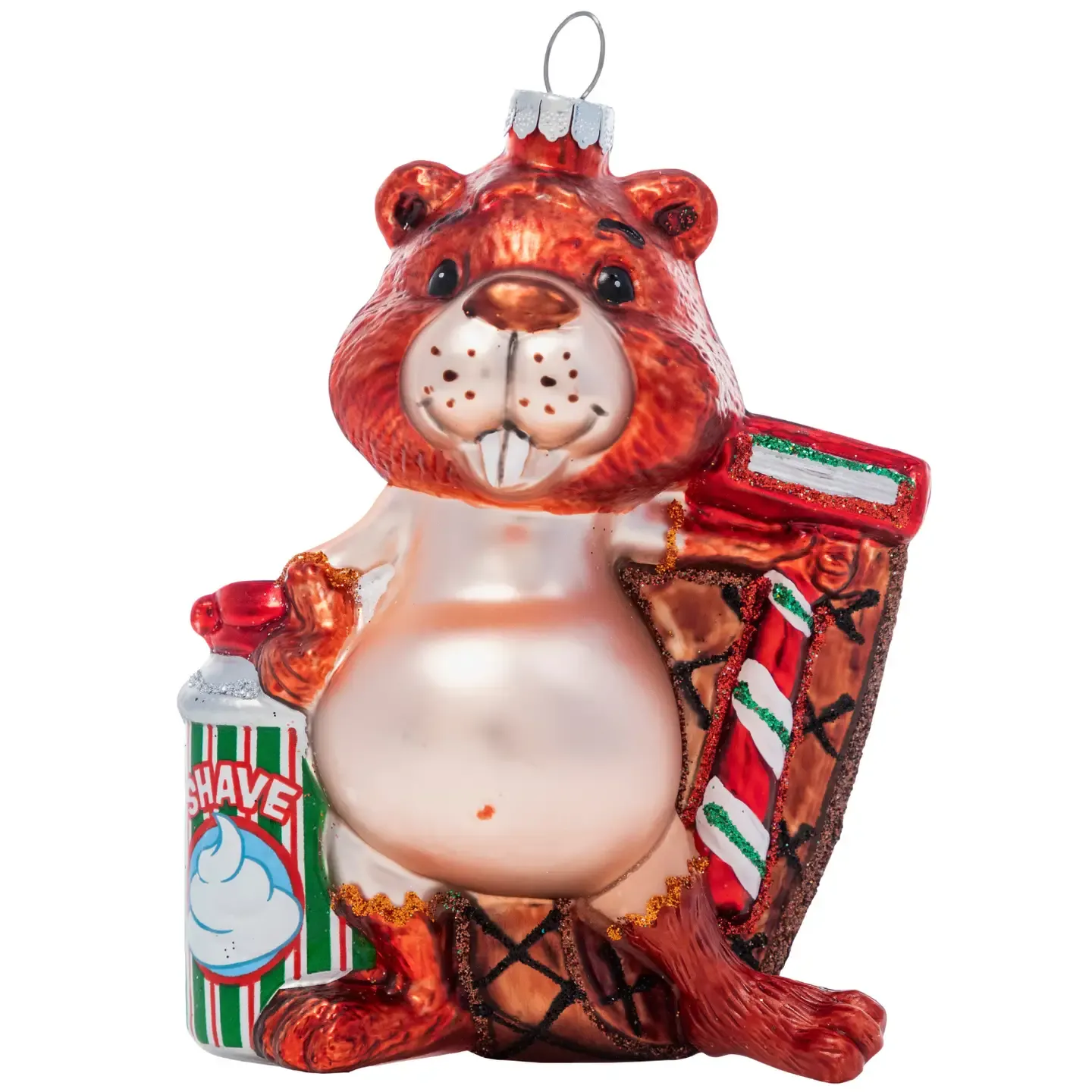 Baldy Beaver Ornament