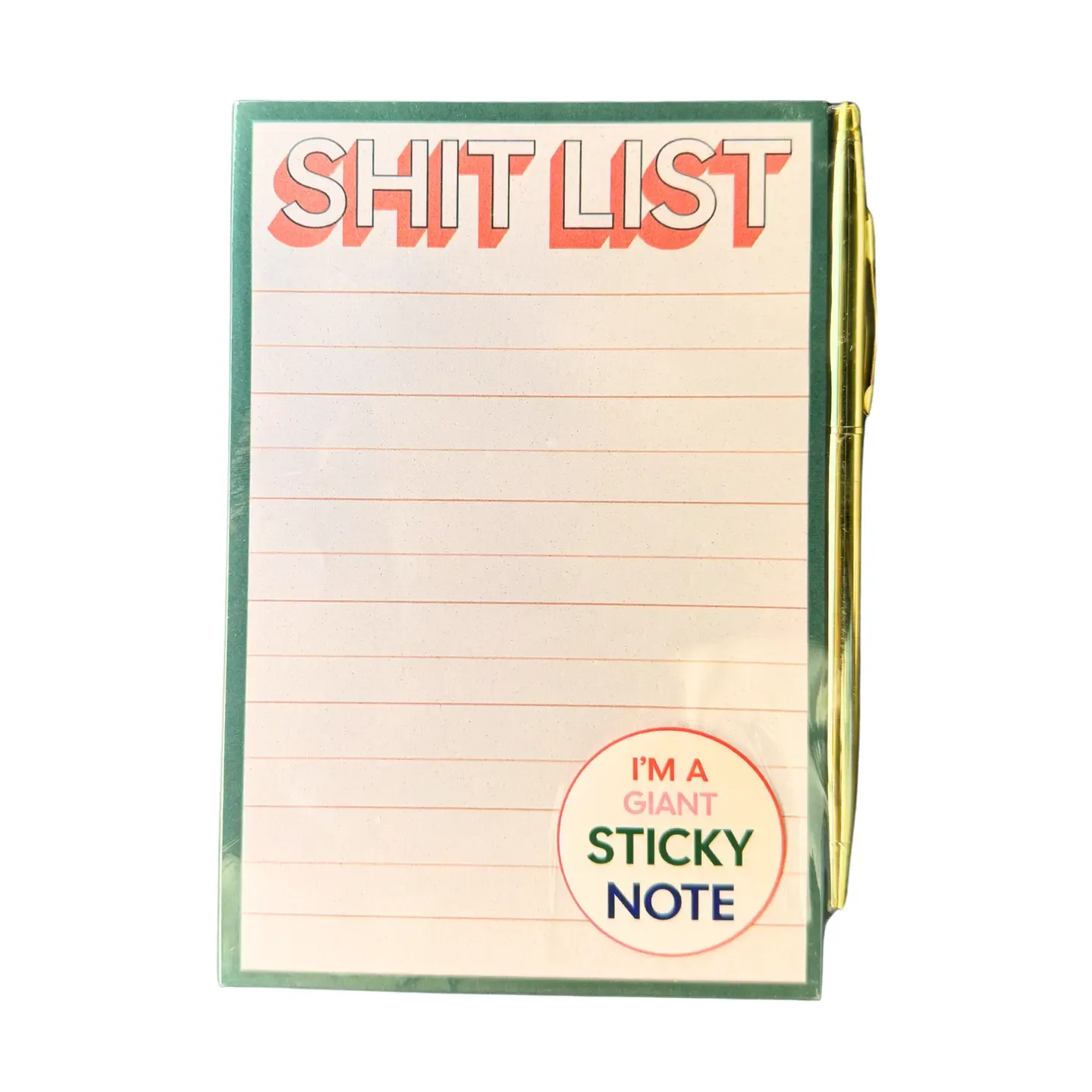 Shit List Sticky Notepad Shit List Sticky Notepad