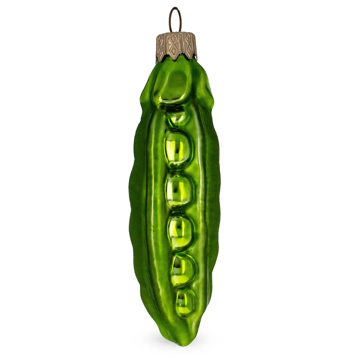 Green Peas Glass Ornament