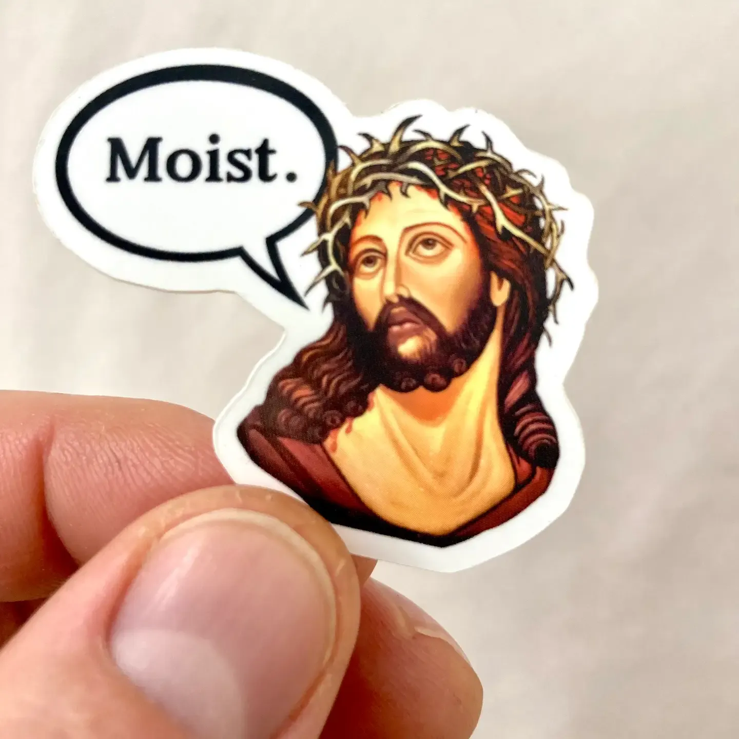 Moist Jesus Sticker