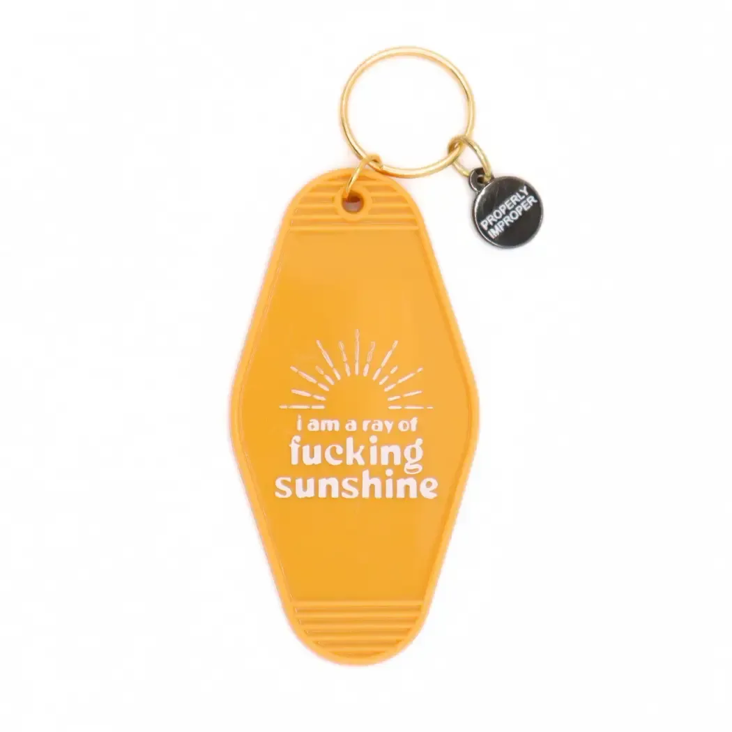 Ray of Sunshine Motel Keychain