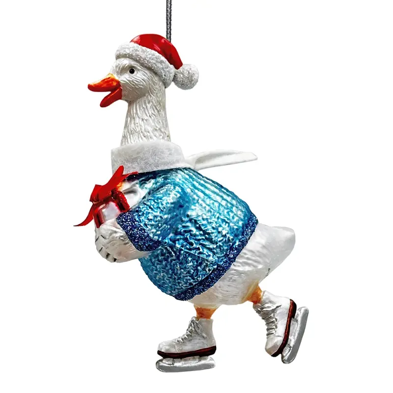 Playful Goose Ornament 