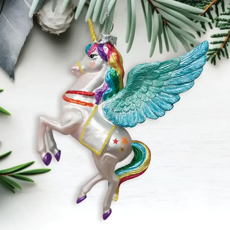 Colorful Unicorn Ornament 