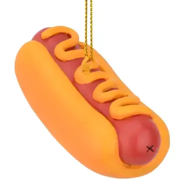 Hot Dog w/ Mustard Ornament