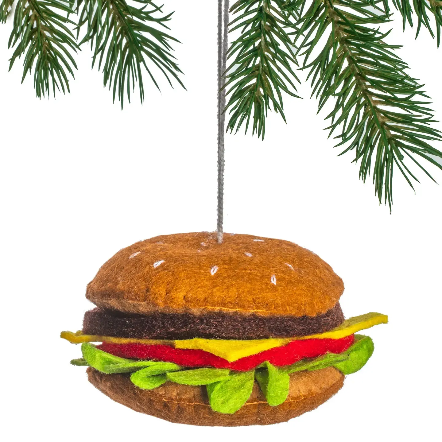 Cheeseburger Felt Ornament 