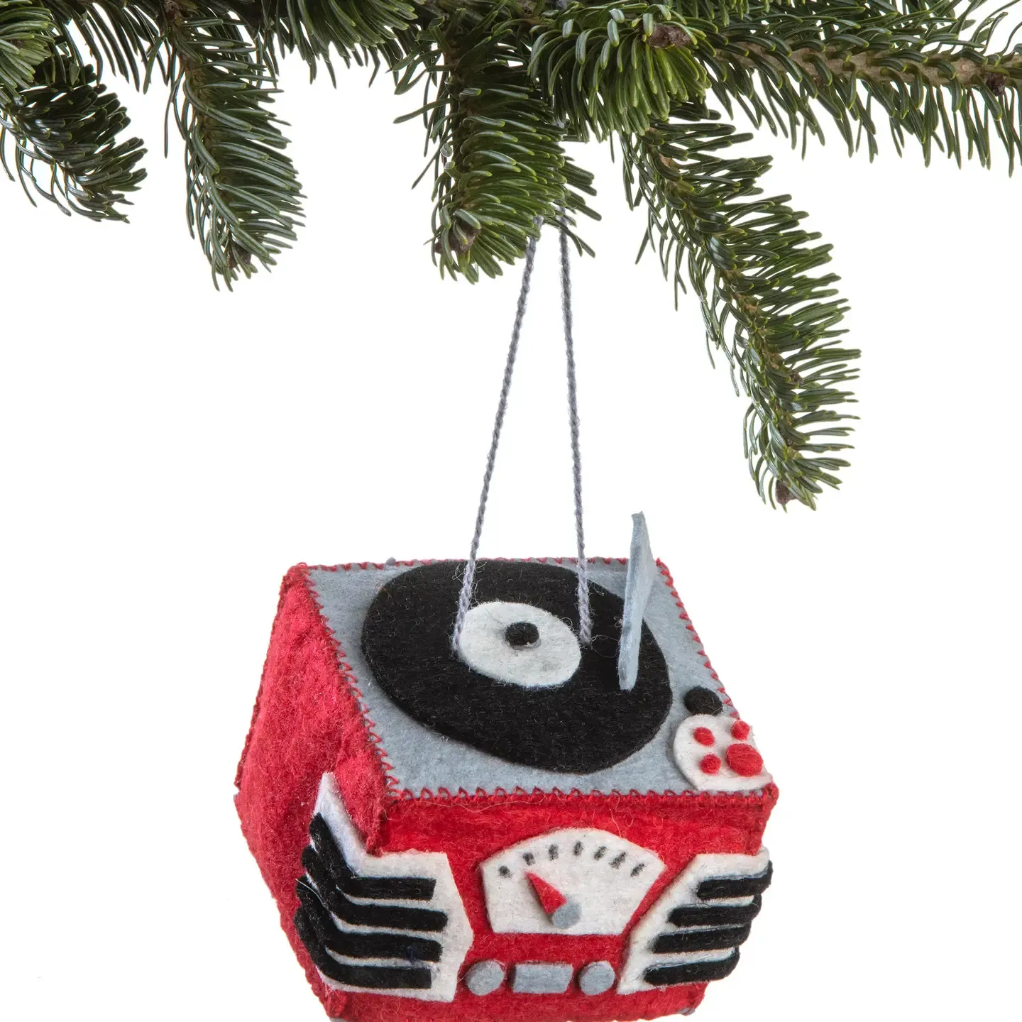 Record Player Felt Ornament 
