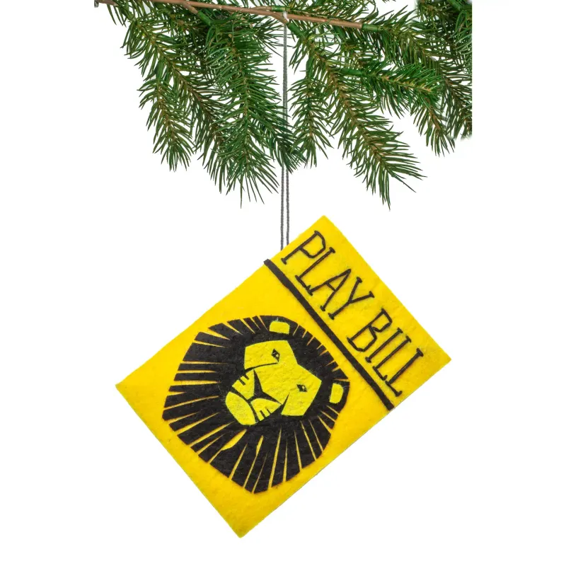 Lion King Playbill Felt Ornament 