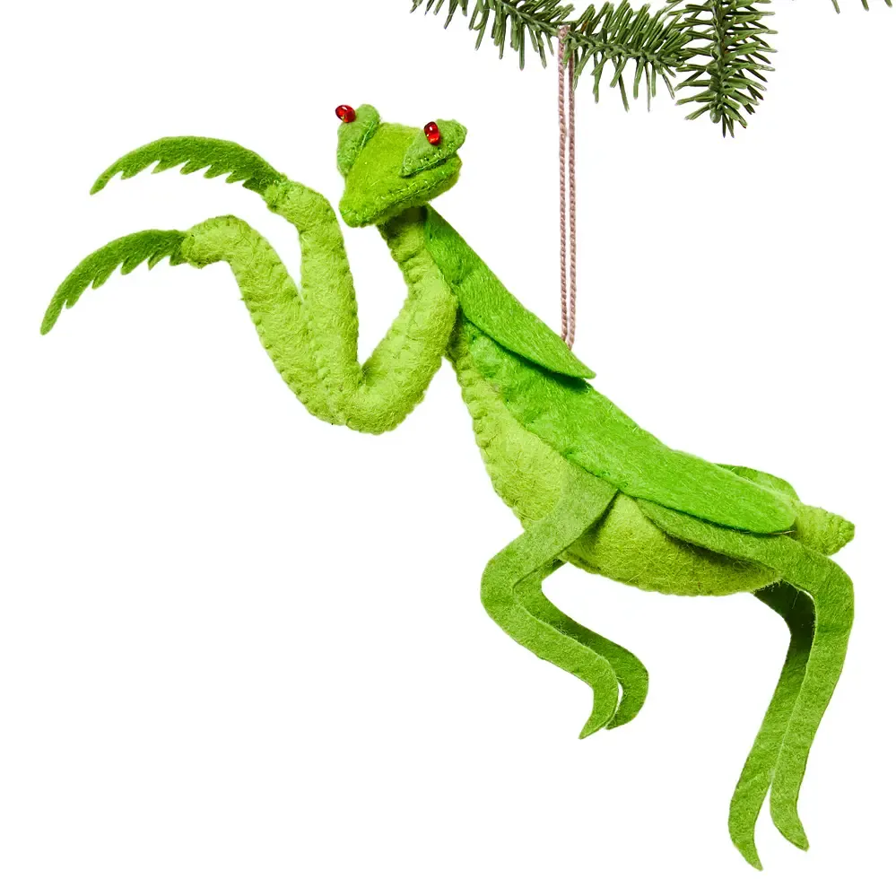 Praying Mantis Felt Ornament 