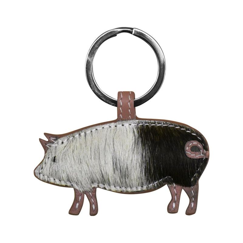 Pig Mauve Key Fob