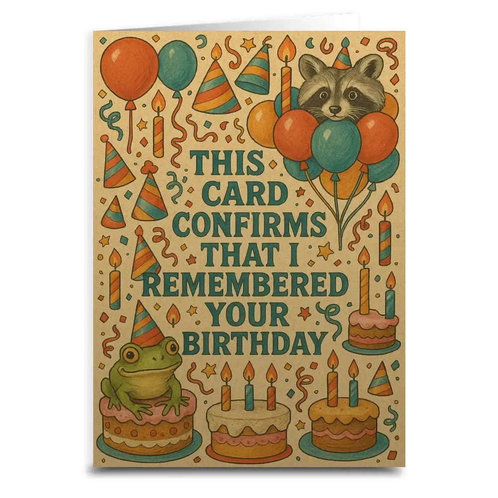 I Remembered Birthday Card