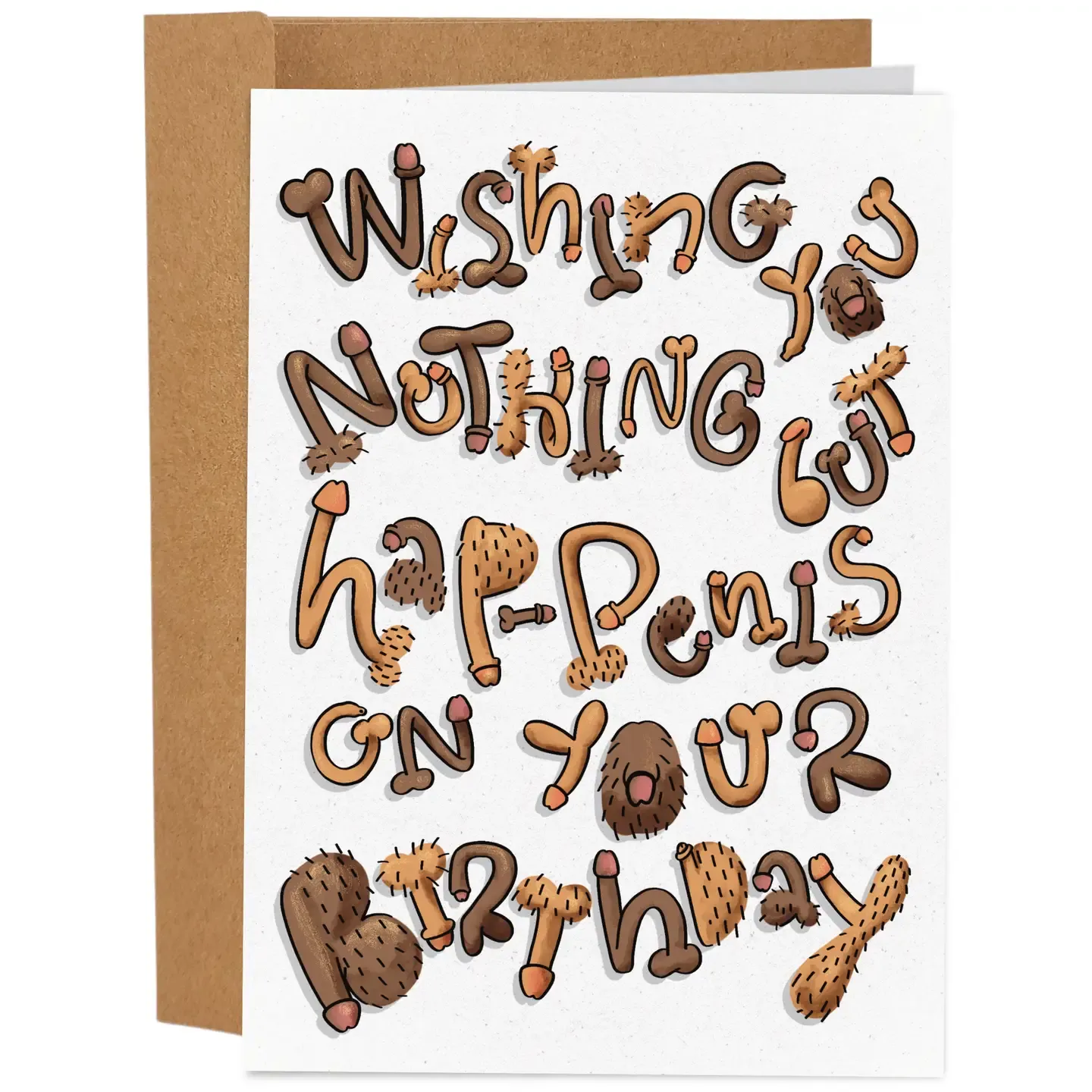 Wishing You Nothing But Hap-Penis Card Wishing You Nothing But Hap-Penis Card