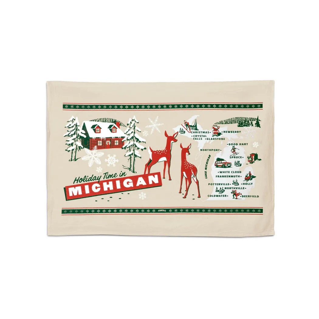 MI Holiday Greeting Towel 