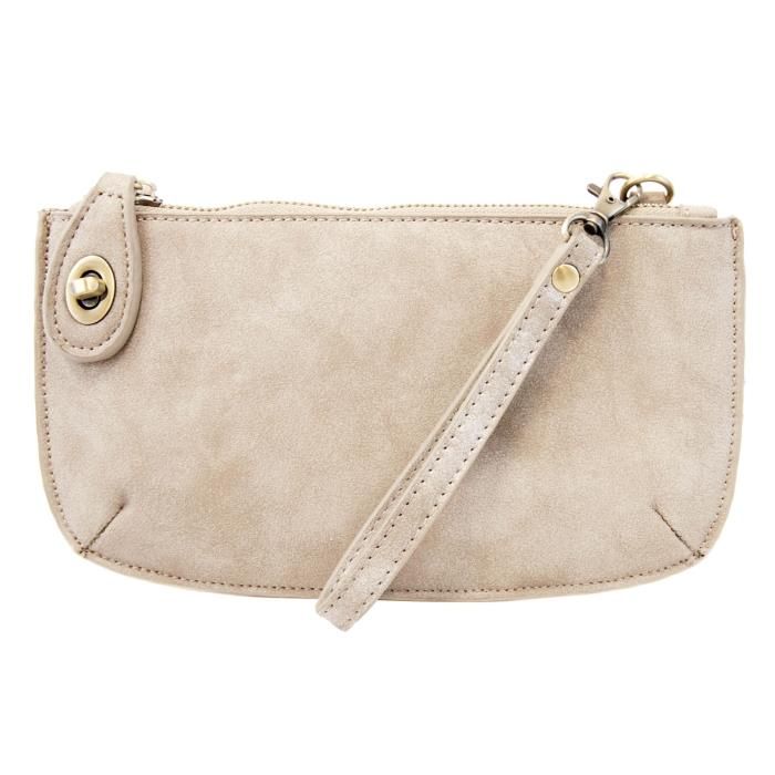 Joy Champagne Lux Crossbody Wristlet Clutch