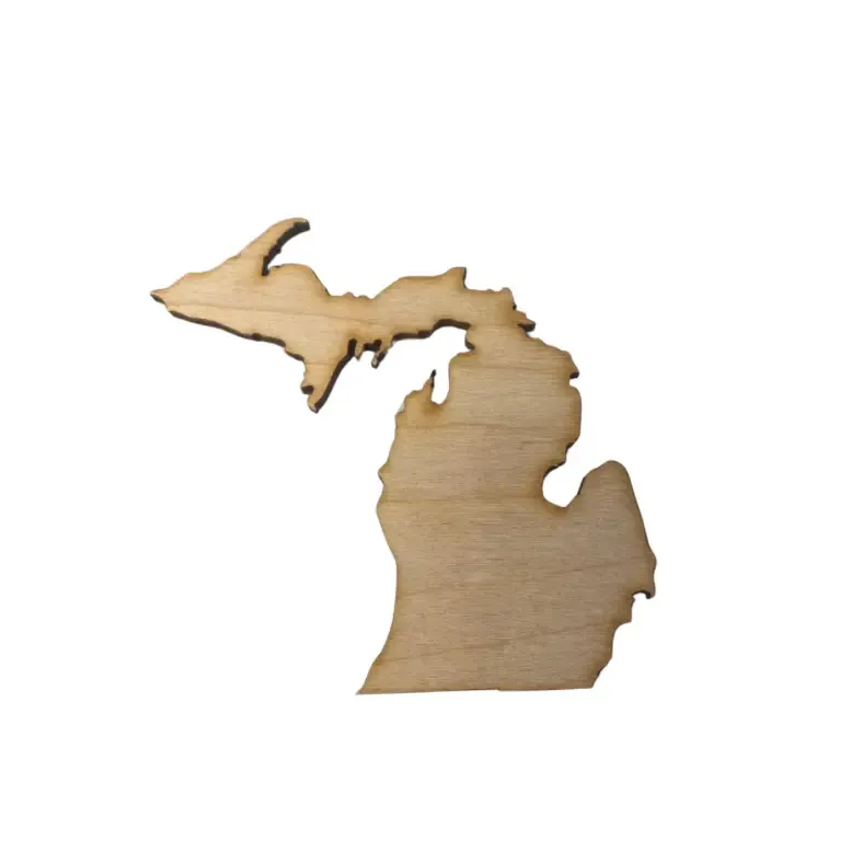 Wood Michigan Magnet