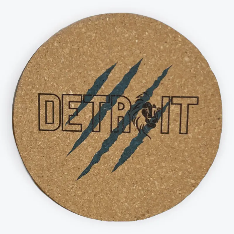 Detroit Claw Cork Coaster