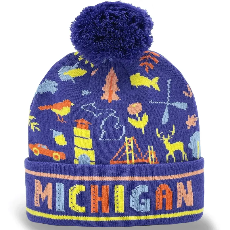 MI Landmark Beanie w/Pom Pom MI Landmark Beanie w/Pom Pom