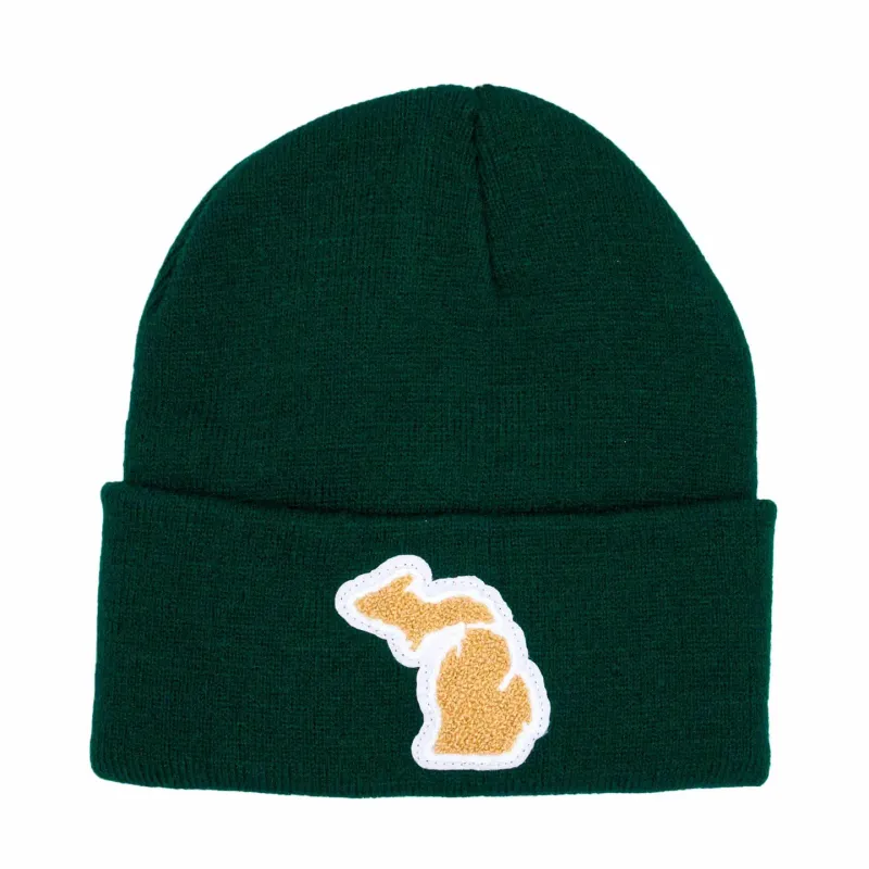 Mi Chenille Patch Green Beanie Mi Chenille Patch Green Beanie