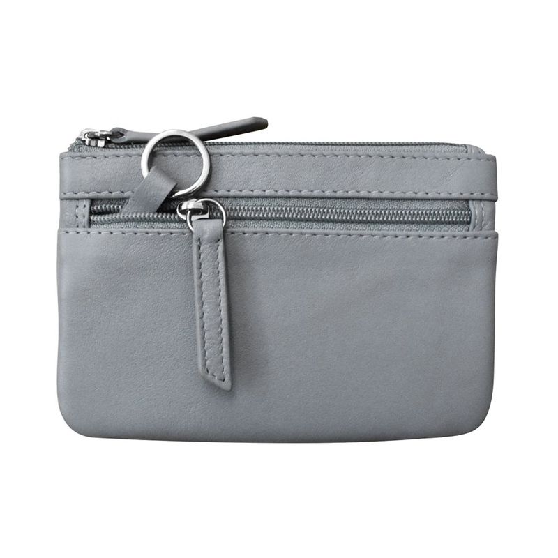 Coin Holder w/Key Ring Cool Grey