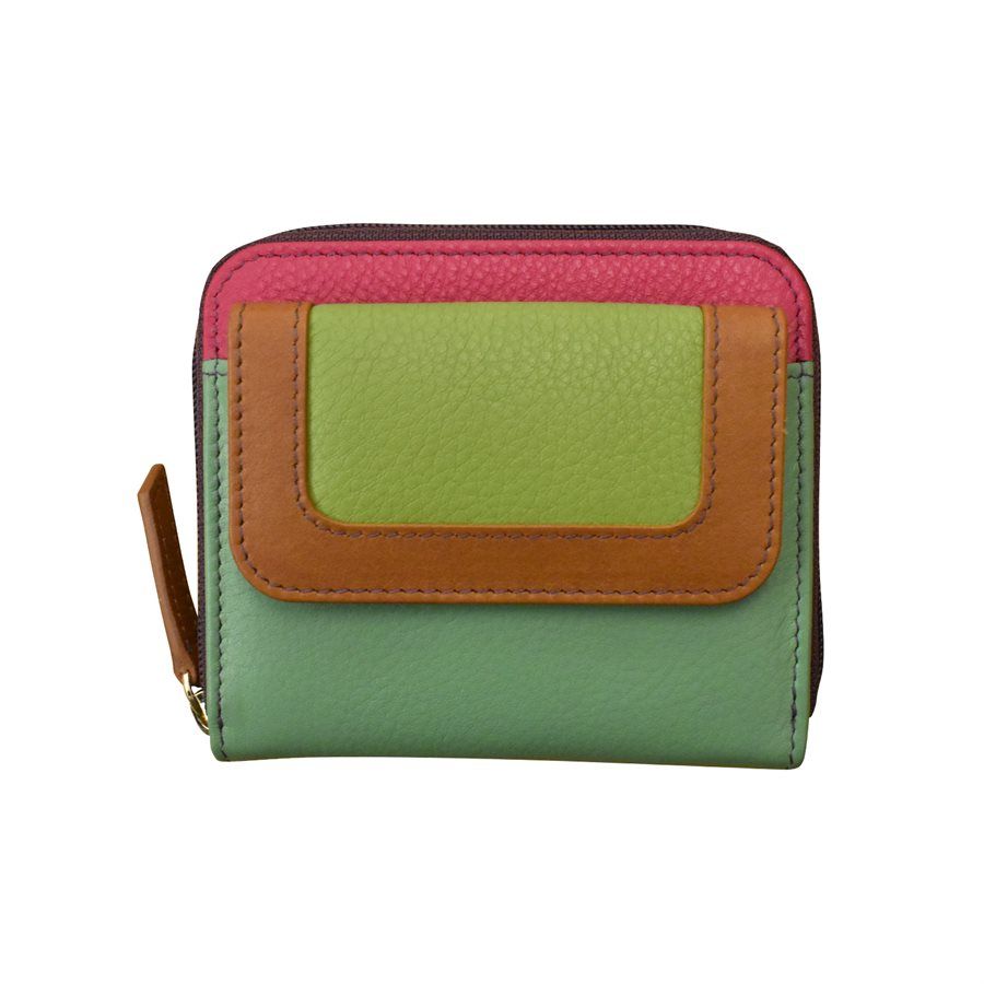 Small Pocket Wallet Sage Multi